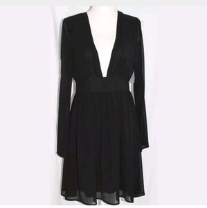 Fab'rik cold shoulder open back black dress